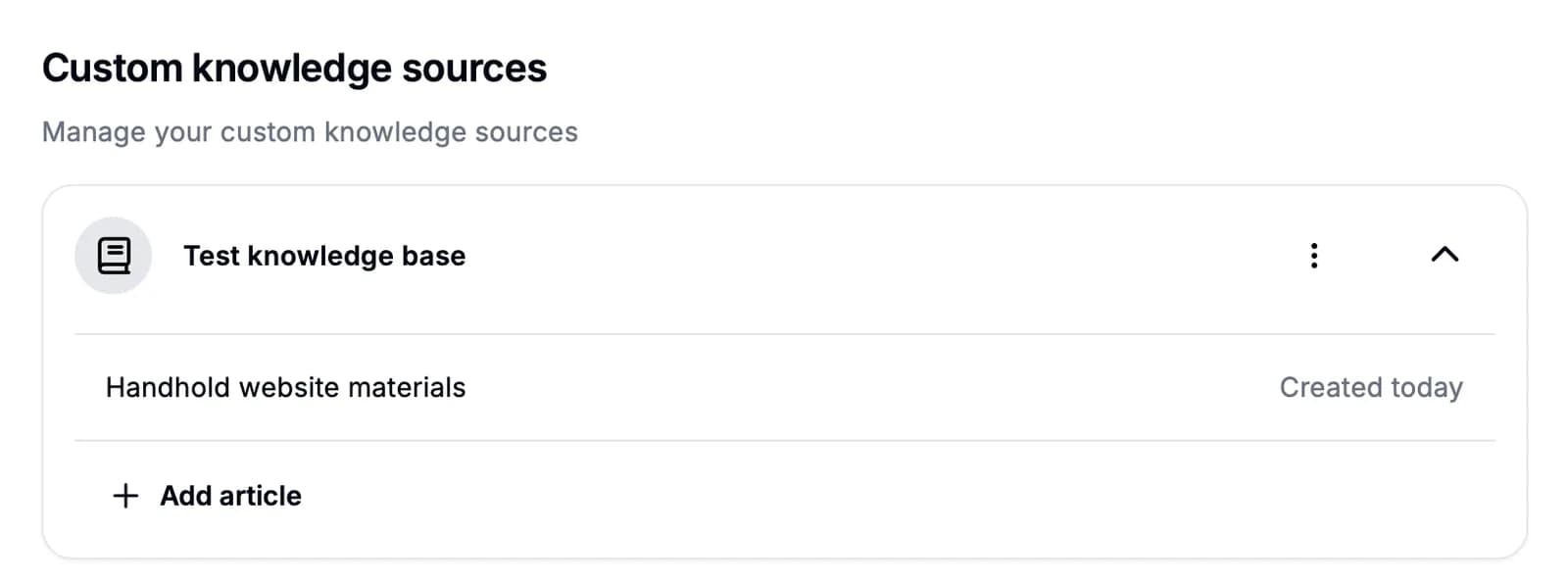 Creating a custom knowledge source