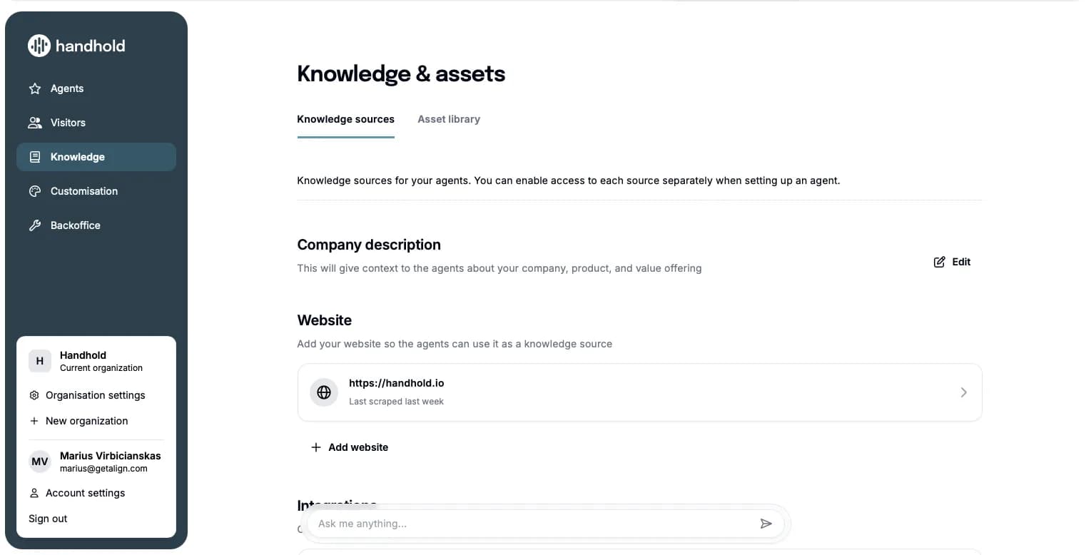 The redesigned sidebar navigation